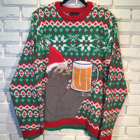 Ugly Christmas Sweater Sweaters Ugly Christmas Sweater Sloth Themed